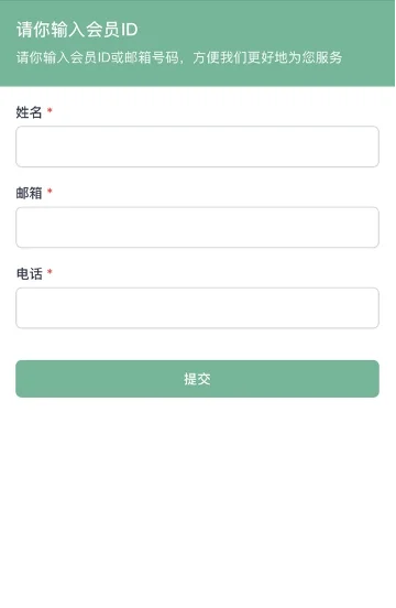 New visitor's pre-chat form page